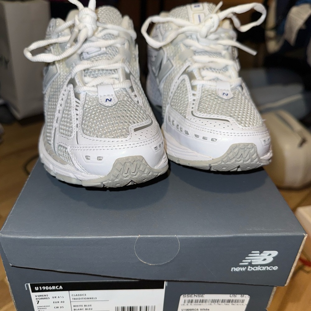 1906 New Balance White and Gray Sneakers - Picture 3 of 9